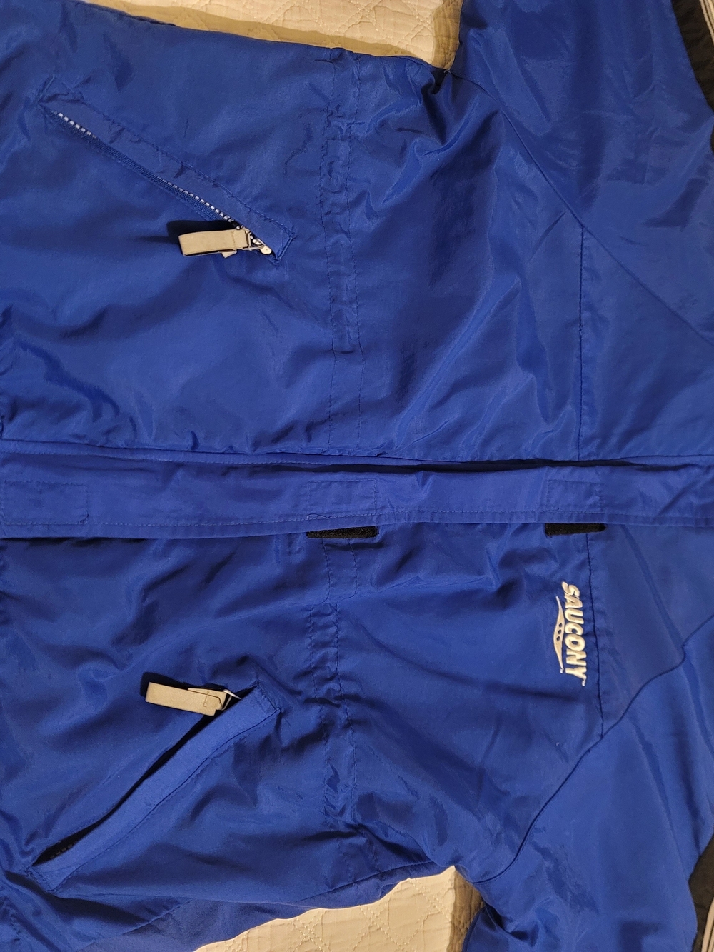 Saucony Blue & Black Lightweight Running Jacket Windbreaker